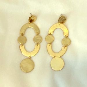 NWOT Gold J Crew Orbit Statement Earrings